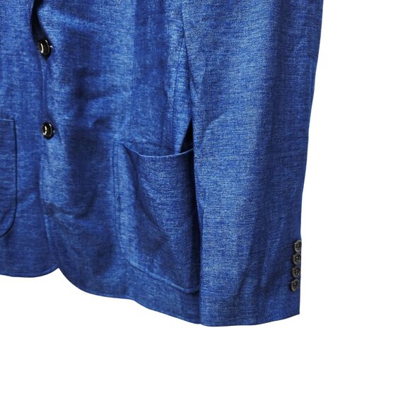 Grace Karin Mens Size Large Blue Blazer Jacket With Pockets & Lining New - Picture 4 of 9